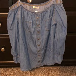 Before you- off the shoulder shirt